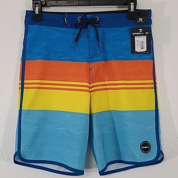 *NWT* O'NEILL Four Square Stretch Men's Swim Trunks, size 28 - Picture 1 of 6